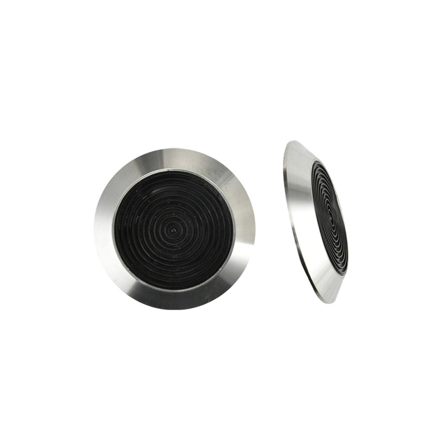 Borchie indicatori tattili in acciaio inossidabile con inserto in PU giallo/nero RY-DS156