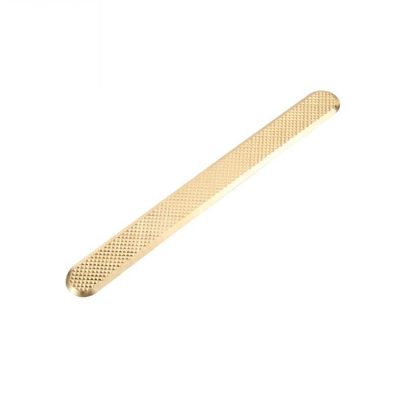 Fabbrica di strisce per pavimentazione tattile in ottone con superficie diamantata di 30 mm di larghezza per autoadesivo RY-TB208