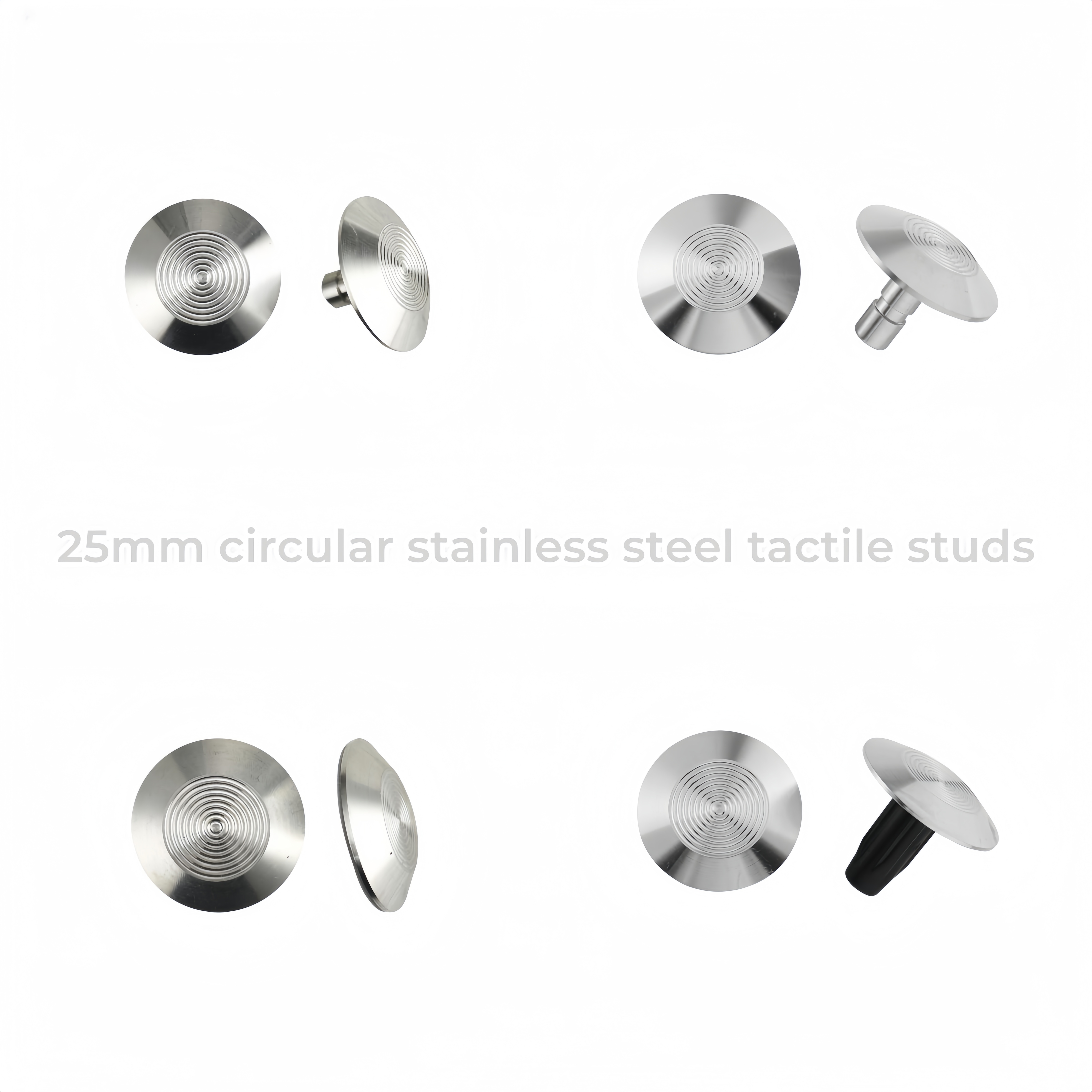Perno per pavimentazione tattile in acciaio inossidabile da 25 mm di circolare per non vedenti RY-DS129