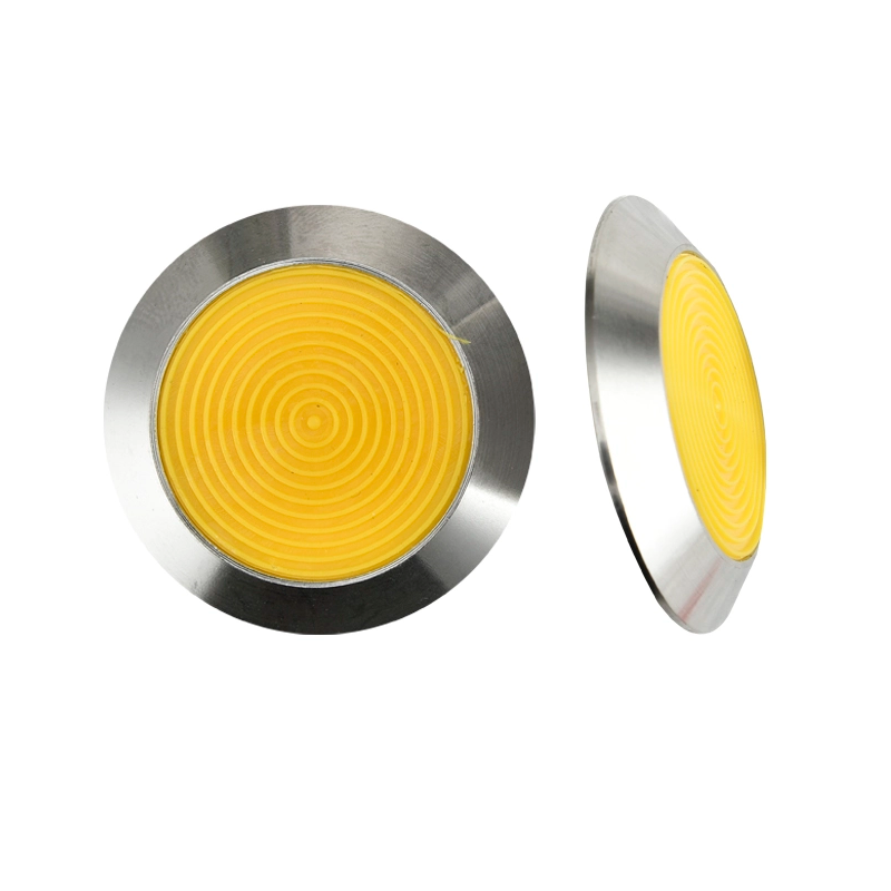 Stainless Steel Tactile Indicator Studs with Yellow/black PU Insert RY-DS156
